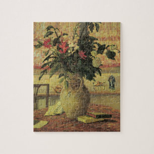 Bouquet of Flowers at Window by Maxine Maufra Jigsaw Puzzle