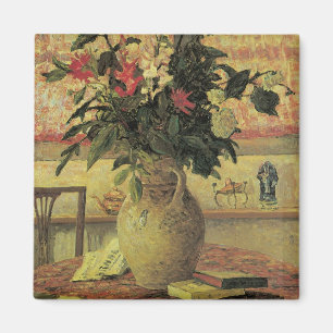 Bouquet of Flowers at Window by Maxine Maufra Magnet