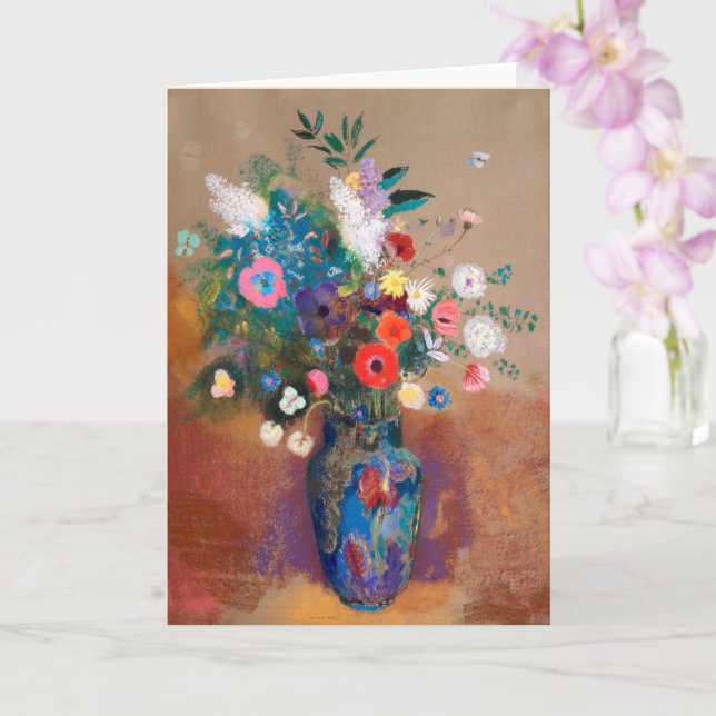 Bouquet of Flowers Card (Orchid)