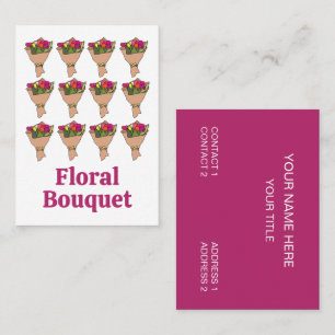 Bouquet Of Flowers Florist Business Card
