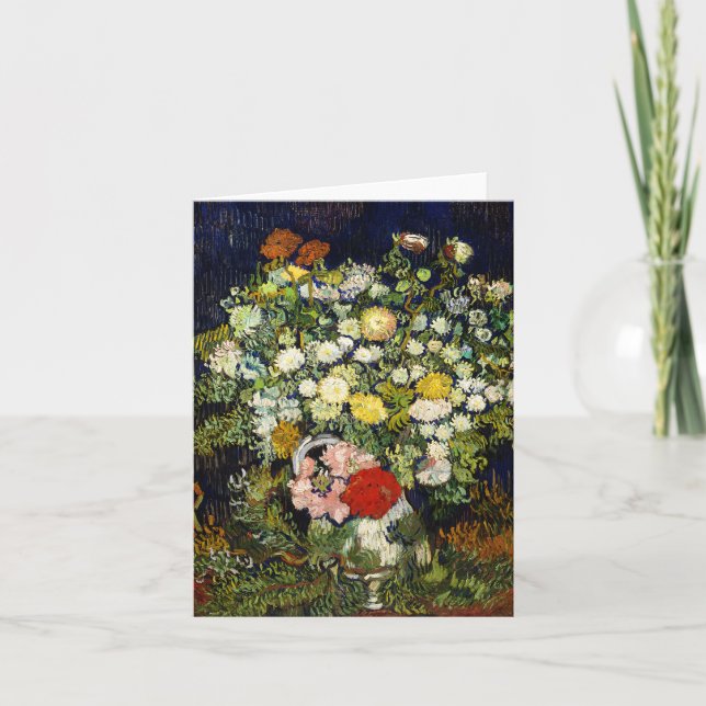 Bouquet of Flowers in a Vase by Vincent Van Gogh Card (Front)