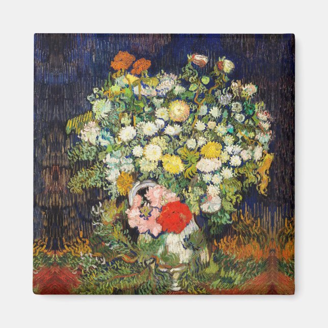 Bouquet of Flowers in a Vase by Vincent Van Gogh  Magnet (Front)