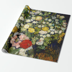 Bouquet of Flowers in a Vase by Vincent Van Gogh Wrapping Paper