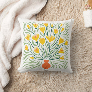 Bouquet of Flowers in a Vase Cushion