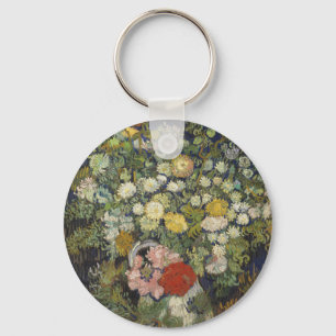 Bouquet of Flowers in a Vase Key Ring