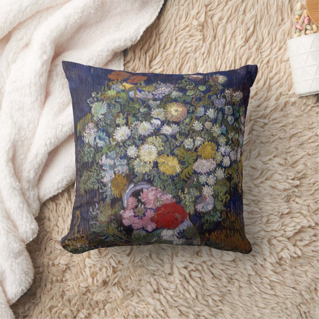 Bouquet of Flowers in a Vase | Van Gogh | Cushion (Blanket)