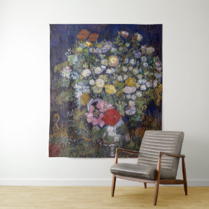 Bouquet of Flowers in a Vase Van Gogh Tapestry