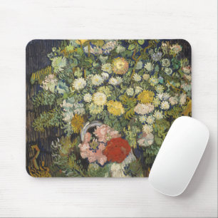 Bouquet of Flowers in a Vase   Vintage Artwork Mouse Pad