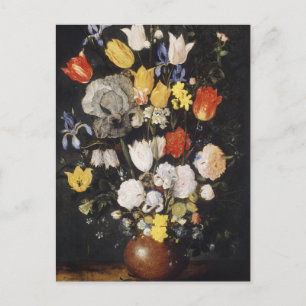 Bouquet of Flowers in an Earthenware Vase (1610) Postcard