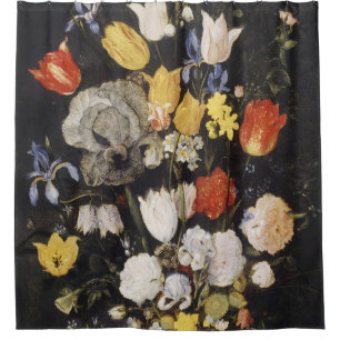 Bouquet of Flowers in an Earthenware Vase (1610) Shower Curtain