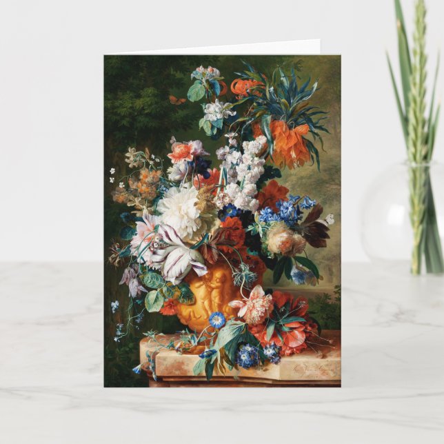 Bouquet of Flowers in an Urn by Jan van Huysum Card (Front)