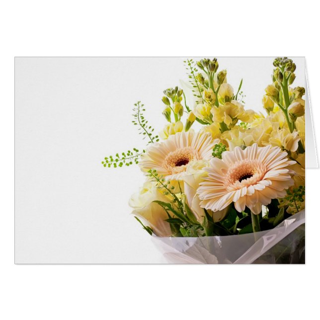 Bouquet of flowers on white background (Front Horizontal)