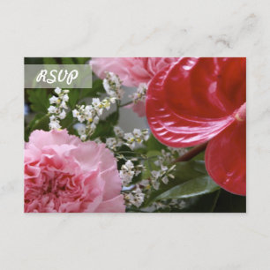Bouquet of Flowers Photo RSVP Card