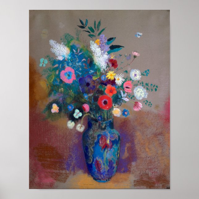 Bouquet of Flowers, Redon Poster (Front)
