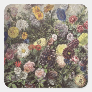 Bouquet of Flowers Square Sticker