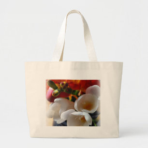 bouquet of freesias large tote bag