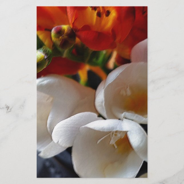 bouquet of freesias stationery (Front)