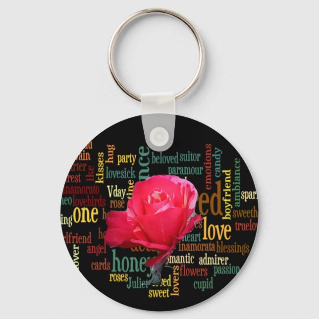 Bouquet of Love: A Heartfelt Expression Key Ring (Front)