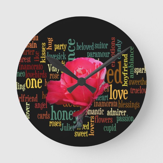 Bouquet of Love: A Heartfelt Expression Round Clock (Front)