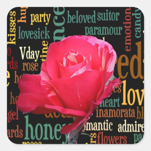 Bouquet of Love: A Heartfelt Expression Square Sticker (Front)
