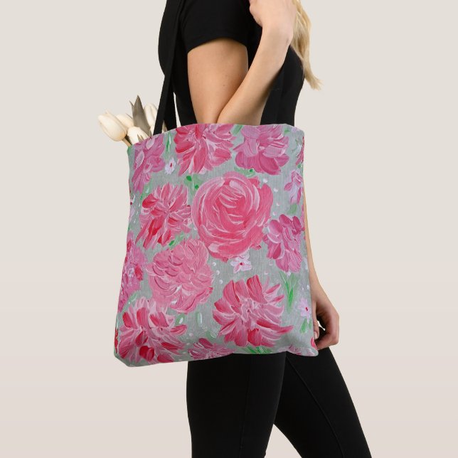 Bouquet of Love Floral Tote Bag (Close Up)