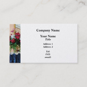Bouquet of Peonies With Reflection - Platinum Business Card