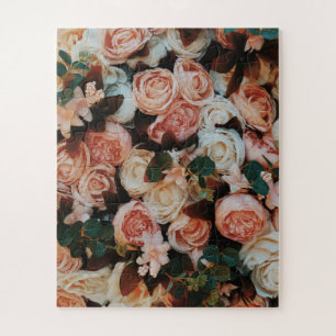 Bouquet of Pink Roses Jigsaw Puzzle