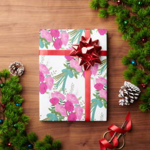 Bouquet of Pink Roses Wrapping Paper