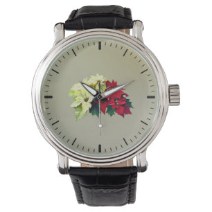 Bouquet of Red and Yellow Poinsettia Watch