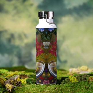 Bouquet of Red Flowers Classic Floral Still Life Water Bottle