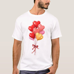 Bouquet of red, pink, and gold heart shaped  T-Shirt