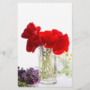 Bouquet of red poppies flyer