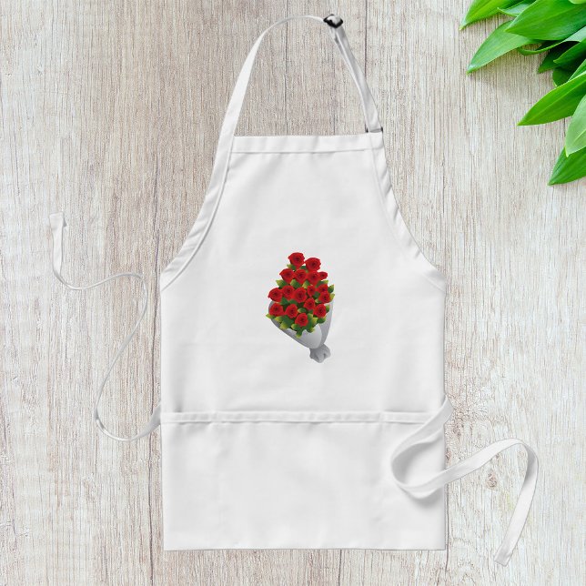Bouquet Of Red Roses Standard Apron (Creator Uploaded)