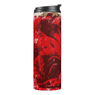 Bouquet of Red Roses Watercolor Thermal Tumbler