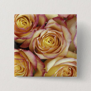 Bouquet of roses 15 cm square badge