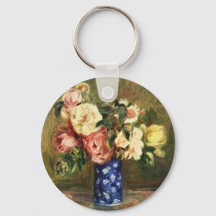 Bouquet of Roses by Pierre-Auguste Renoir Classic Key Ring