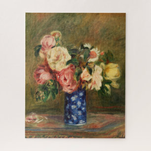 Bouquet of Roses by Renoir Impressionist Painting Jigsaw Puzzle