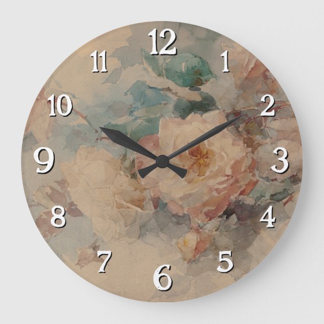 Bouquet of Roses – Franz Bischoff Large Clock (Front)