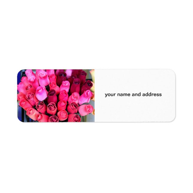 bouquet of roses return address labels (Front)