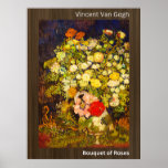 Bouquet of Roses-Vincent Van Gogh Poster<br><div class="desc">"Bouquet of Roses" by Vincent Van Gogh is a captivating masterpiece that transcends the boundaries of time with its vibrant expression of nature's beauty. Executed with Van Gogh's signature bold and dynamic brushstrokes, the painting brings to life a lush bouquet of roses, each petal pulsating with energy and colour. The...</div>