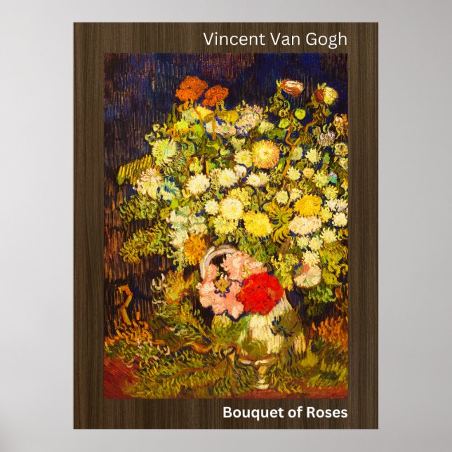 Bouquet of Roses-Vincent Van Gogh Poster (Front)
