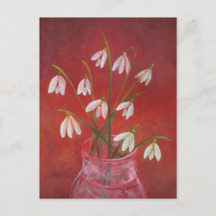 Bouquet of Snowdrops Holiday Postcard