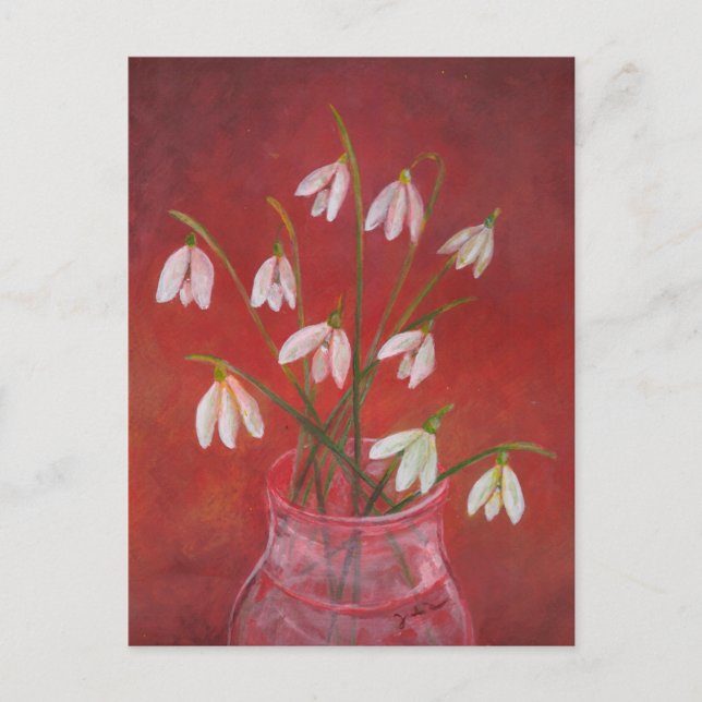 Bouquet of Snowdrops  Holiday Postcard (Front)