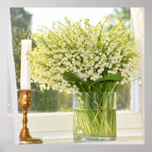 Bouquet of spring flowers, lilies of the valley poster