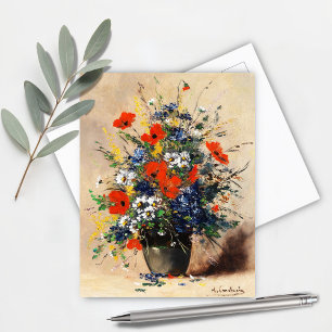 Bouquet of summer flowers, Cauchois Postcard