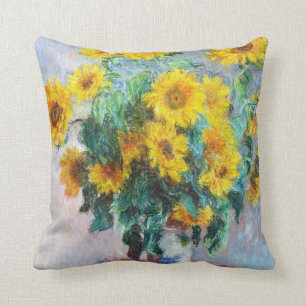 Bouquet of Sunflowers, 1880 Claude Monet Cushion