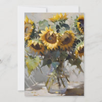 Bouquet Of Sunflowers A - Oils