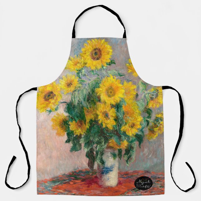 Bouquet of Sunflowers Apron (1881) by Claude Monet (Front)