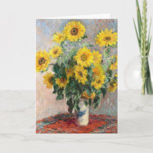 Bouquet of Sunflowers by Claude Monet Classic Card