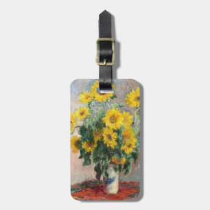 Bouquet of Sunflowers by Claude Monet Classic Luggage Tag